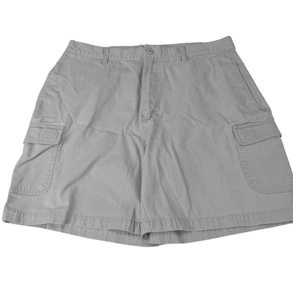 Zenith Mens Khaki Cotton Twill Cargo Shorts Size 38 Tan Utility Hiking Gorpcore